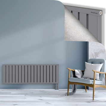 Obi Dekoratif Alüminyum Radyatör 500x1444 Gri Alt Sağ 50mm
