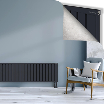 Obi Dekoratif Alüminyum Radyatör 500x2004 Koyu Antrasit Alt Sağ 50mm