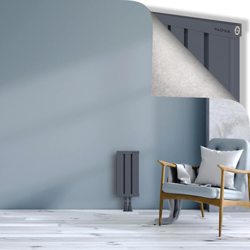 Obi Dekoratif Alüminyum Radyatör 500x244 Antrasit Alt Orta 50mm