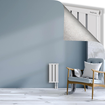 Obi Dekoratif Alüminyum Radyatör 500x244 Beyaz Alt Sağ 50mm