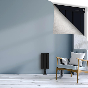Obi Dekoratif Alüminyum Radyatör 500x244 Siyah Alt Orta 50mm