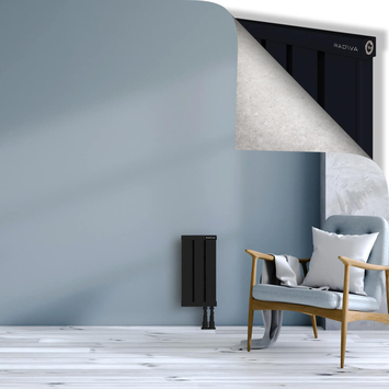 Obi Dekoratif Alüminyum Radyatör 500x244 Siyah Alt Sağ 50mm