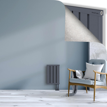 Obi Dekoratif Alüminyum Radyatör 500x324 Antrasit Alt Sağ 50mm