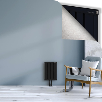 Obi Dekoratif Alüminyum Radyatör 500x324 Siyah Alt Orta 50mm