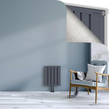 Obi Dekoratif Alüminyum Radyatör 500x404 Antrasit Alt Orta 50mm