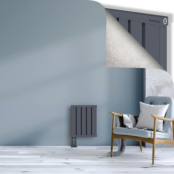 Obi Dekoratif Alüminyum Radyatör 500x404 Antrasit Alt Sol 50mm