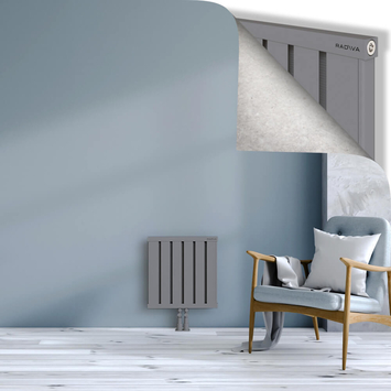 Obi Dekoratif Alüminyum Radyatör 500x484 Gri Alt Orta 50mm