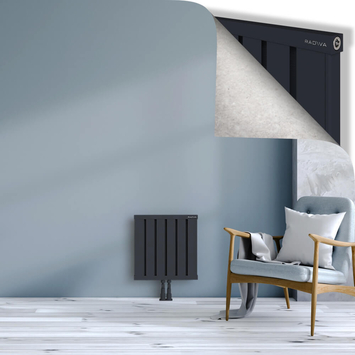 Obi Dekoratif Alüminyum Radyatör 500x484 Koyu Antrasit Alt Orta 50mm
