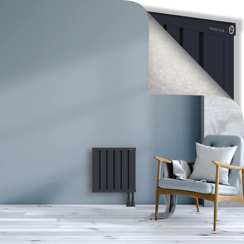 Obi Dekoratif Alüminyum Radyatör 500x484 Koyu Antrasit Alt Sağ 50mm
