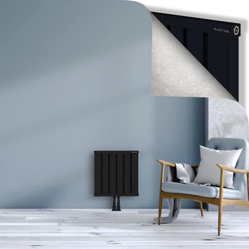 Obi Dekoratif Alüminyum Radyatör 500x484 Siyah Alt Orta 50mm