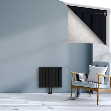 Obi Dekoratif Alüminyum Radyatör 500x564 Siyah Alt Orta 50mm