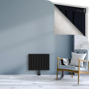 Obi Dekoratif Alüminyum Radyatör 500x644 Siyah Alt Orta 50mm