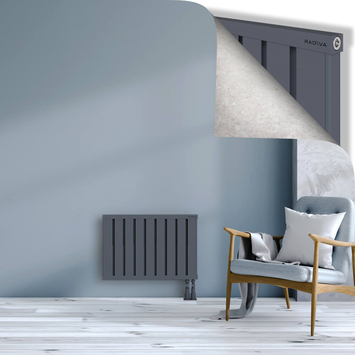 Obi Dekoratif Alüminyum Radyatör 500x724 Antrasit Alt Sağ 50mm