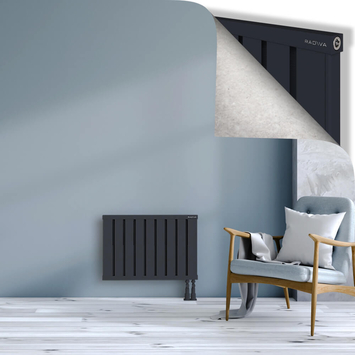 Obi Dekoratif Alüminyum Radyatör 500x724 Koyu Antrasit Alt Sağ 50mm