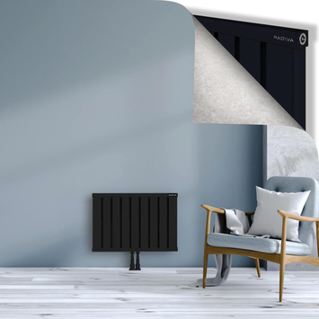 Obi Dekoratif Alüminyum Radyatör 500x724 Siyah Alt Orta 50mm