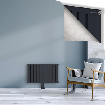 Obi Dekoratif Alüminyum Radyatör 500x804 Koyu Antrasit Alt Orta 50mm