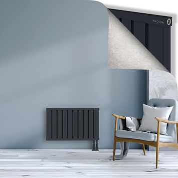 Obi Dekoratif Alüminyum Radyatör 500x804 Koyu Antrasit Alt Sağ 50mm