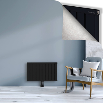 Obi Dekoratif Alüminyum Radyatör 500x804 Siyah Alt Orta 50mm