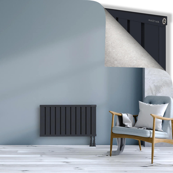 Obi Dekoratif Alüminyum Radyatör 500x884 Koyu Antrasit Alt Sağ 50mm
