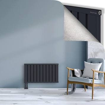 Obi Dekoratif Alüminyum Radyatör 500x884 Koyu Antrasit Alt Sol 50mm
