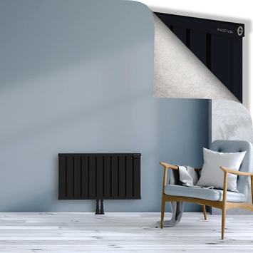 Obi Dekoratif Alüminyum Radyatör 500x884 Siyah Alt Orta 50mm