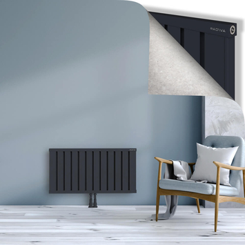 Obi Dekoratif Alüminyum Radyatör 500x964 Koyu Antrasit Alt Orta 50mm