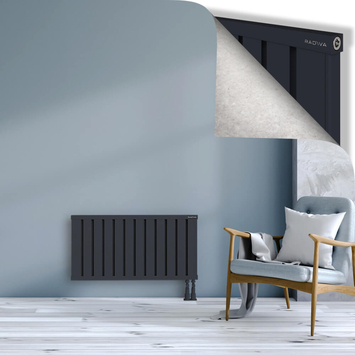 Obi Dekoratif Alüminyum Radyatör 500x964 Koyu Antrasit Alt Sağ 50mm