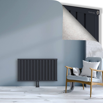 Obi Dekoratif Alüminyum Radyatör 600x1044 Koyu Antrasit Alt Orta 50mm