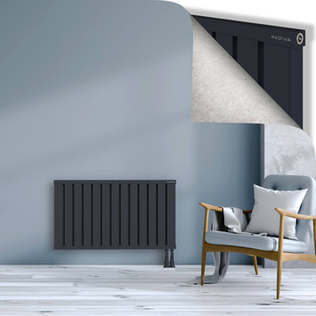 Obi Dekoratif Alüminyum Radyatör 600x1044 Koyu Antrasit Alt Sağ 50mm
