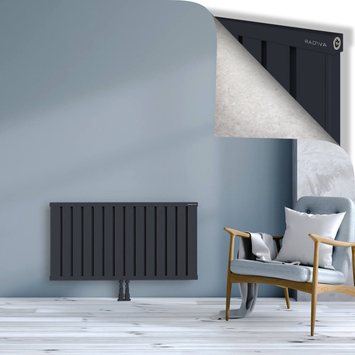 Obi Dekoratif Alüminyum Radyatör 600x1124 Koyu Antrasit Alt Orta 50mm