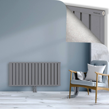 Obi Dekoratif Alüminyum Radyatör 600x1284 Gri Alt Orta 50mm