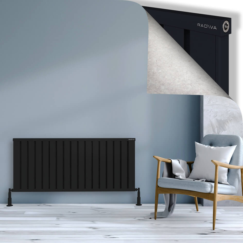 Obi Dekoratif Alüminyum Radyatör 600x1364 Siyah 