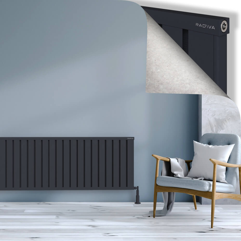 Obi Dekoratif Alüminyum Radyatör 600x2164 Koyu Antrasit 