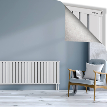 Obi Dekoratif Alüminyum Radyatör 600x2244 Beyaz Alt Sağ 50mm