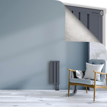 Obi Dekoratif Alüminyum Radyatör 600x244 Antrasit Alt Sağ 50mm