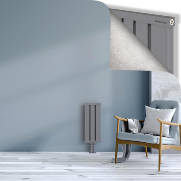 Obi Dekoratif Alüminyum Radyatör 600x244 Gri Alt Orta 50mm
