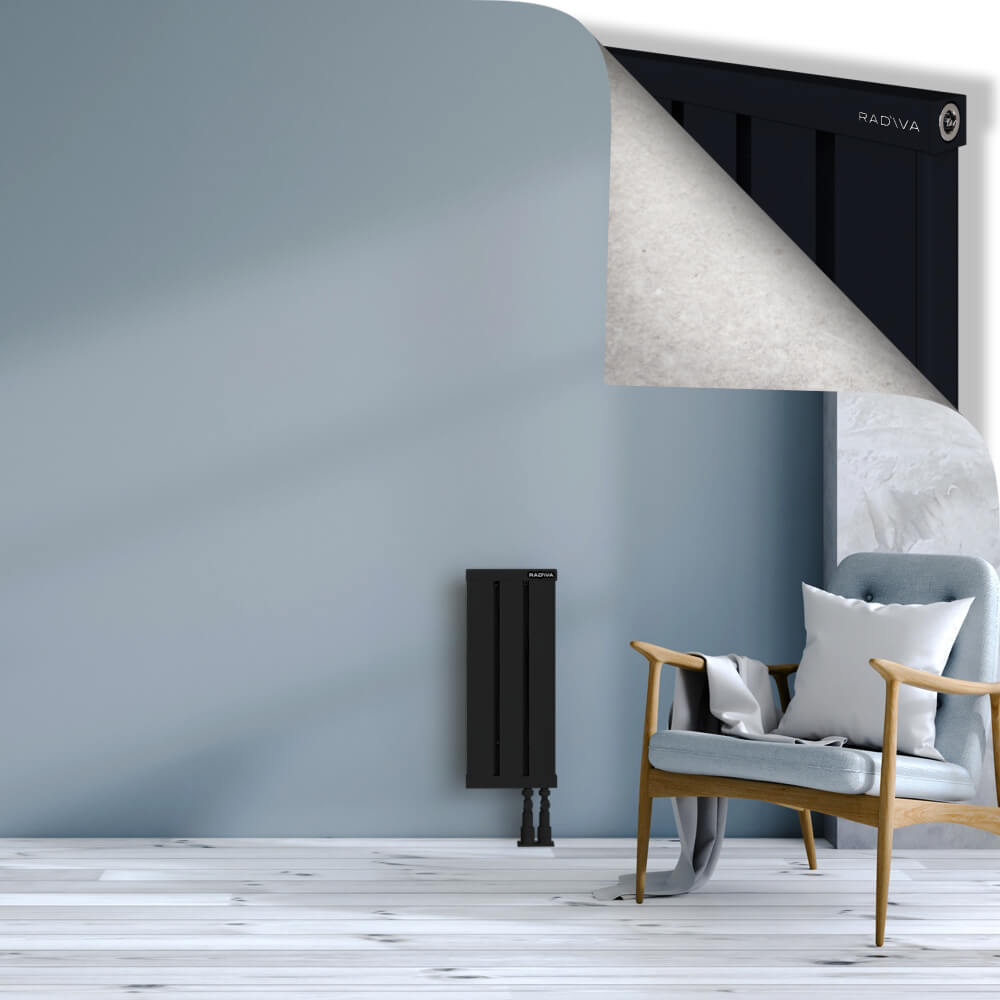 Obi Dekoratif Alüminyum Radyatör 600x244 Siyah - 3