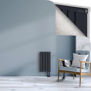Obi Dekoratif Alüminyum Radyatör 600x324 Koyu Antrasit Alt Sağ 50mm