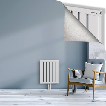 Obi Dekoratif Alüminyum Radyatör 600x484 Beyaz Alt Orta 50mm