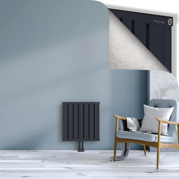 Obi Dekoratif Alüminyum Radyatör 600x564 Koyu Antrasit Alt Orta 50mm