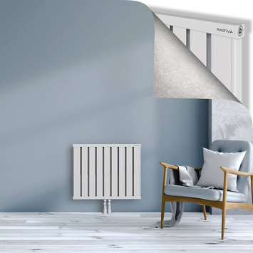 Obi Dekoratif Alüminyum Radyatör 600x724 Beyaz Alt Orta 50mm