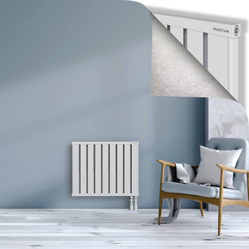 Obi Dekoratif Alüminyum Radyatör 600x724 Beyaz Alt Sağ 50mm