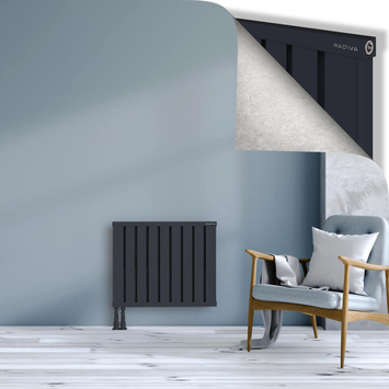 Obi Dekoratif Alüminyum Radyatör 600x724 Koyu Antrasit Alt Sol 50mm
