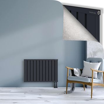 Obi Dekoratif Alüminyum Radyatör 600x884 Koyu Antrasit Alt Sağ 50mm