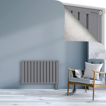 Obi Dekoratif Alüminyum Radyatör 600x964 Gri Alt Sağ 50mm