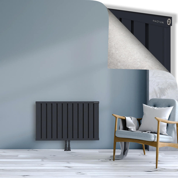 Obi Dekoratif Alüminyum Radyatör 600x964 Koyu Antrasit Alt Orta 50mm