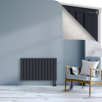 Obi Dekoratif Alüminyum Radyatör 600x964 Koyu Antrasit Alt Sağ 50mm