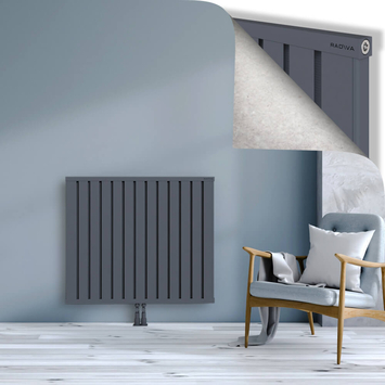 Obi Dekoratif Alüminyum Radyatör 900x1044 Antrasit Alt Orta 50mm