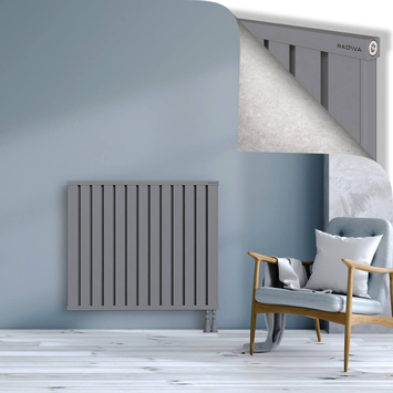 Obi Dekoratif Alüminyum Radyatör 900x1044 Gri Alt Sağ 50mm