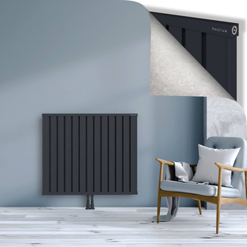 Obi Dekoratif Alüminyum Radyatör 900x1044 Koyu Antrasit Alt Orta 50mm